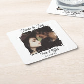 Cheers to Love | Photo Template Wedding Kartonnen Onderzetters (Schuin)
