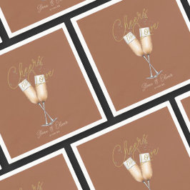 Cheers to Love Rust Terracotta Vrijgezellenfeest P Servet
