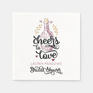 Cheers to Love Vrijgezellenfeest Napkins Servet