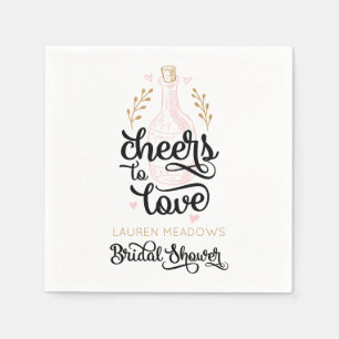 Cheers to Love Vrijgezellenfeest Napkins Servet
