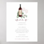 Cheers to Love Wedding Event of Shower Menu Sign Poster (Voorkant)