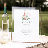 Cheers to Love Wedding Event of Shower Menu Sign Poster