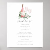 Cheers to Love Wedding Event of Shower Menu Sign Poster (Voorkant)