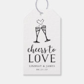 Cheers to Love Wedding Favor Cadeaulabel (Voorkant)