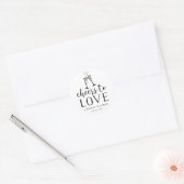 Cheers to Love Wedding Favor Ronde Sticker (Envelop)