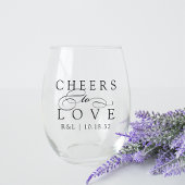 Cheers to Love Wedding Favor Wijnglas Zonder Voet