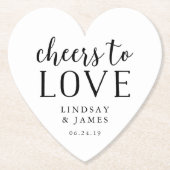 Cheers to Love Wedding Kartonnen Onderzetters (Voorkant)