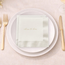 Cheers to Love Wedding Napkin Servet