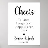 Cheers to Love Wedding Poster (Voorkant)