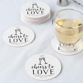 Cheers to Love Wedding Ronde Kartonnen Onderzetter