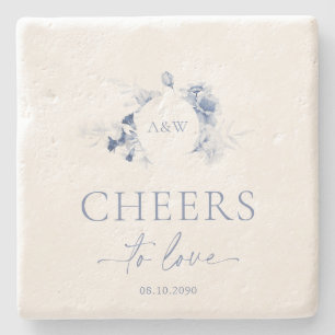 Cheers to Love Wedding Stenen Onderzetter