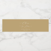 Cheers to Love Wedding Waterfles Etiket (Enkel label)