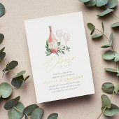 Cheers to Love Wine Tasting Engagement Party Folie Uitnodiging