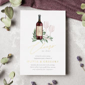 Cheers to Love Wine Tasting Engagement Party Folie Uitnodiging