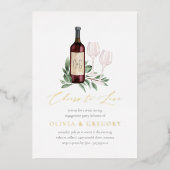 Cheers to Love Wine Tasting Engagement Party Folie Uitnodiging (Voorkant)
