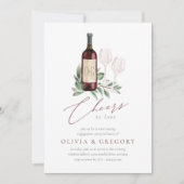 Cheers to Love Wine Tasting Engagement Party Kaart (Voorkant)