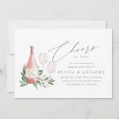 Cheers to Love Wine Tasting Engagement Party Kaart (Voorkant)