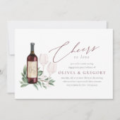 Cheers to Love Wine Tasting Engagement Party Kaart (Voorkant)