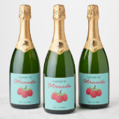 Cheers to Name Bachelorette  Sparkling Wijnetiket (Flessen)