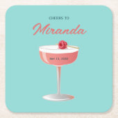 Cheers to [Name] Personalized Party  Kartonnen Onderzetters (Voorkant)