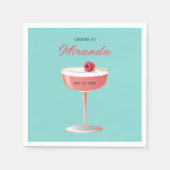 Cheers to [Name] Personalized Party Napkins Servet (Voorkant)