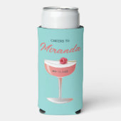 Cheers to [Name] Raspberry Cocktail  Seltzer Blikjeskoeler (Seltzer Voorkant)