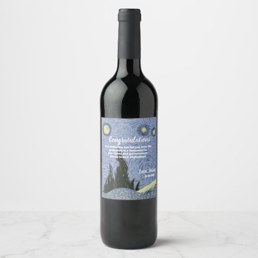 Cheers to New Heights: Custom Wine Labels for Cele Wijn Etiket (Voorkant)