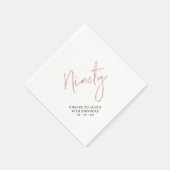 Cheers to Nnegentig Roos Gold 90th Birthday Party Servet (Hoek)