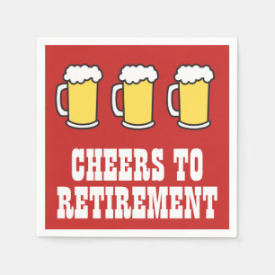 Cheers to retirement beer Napkins Servet