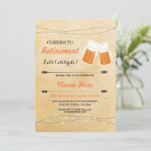  Cheers to Retirement Party Beers nodigt uit Kaart (Staand voorkant)