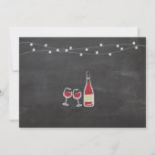 Cheers to Retirement Party Chalk red Invitation Kaart (Achterkant)