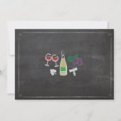 Cheers to Retirement Party Chalk Wine Invitation Kaart (Achterkant)