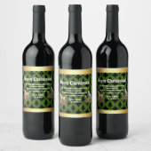 Cheers to Robert: Custom Christmas Wine Labels! Wijn Etiket (Flessen)