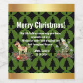 Cheers to Robert: Custom Christmas Wine Labels! Wijn Etiket (Enkel label)