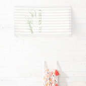 Cheers to Sage Green & Beige Wedding Banner (Insitu)