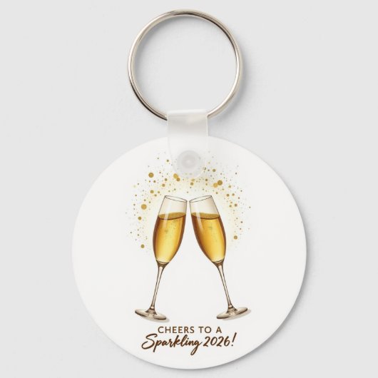Cheers to Sparkling 2026 Keychain (Voorkant)