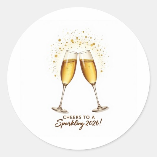 Cheers to Sparkling 2026 Sticker (Voorkant)