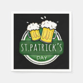Cheers to St Patrick's Day Beer Mokken Servet (Voorkant)