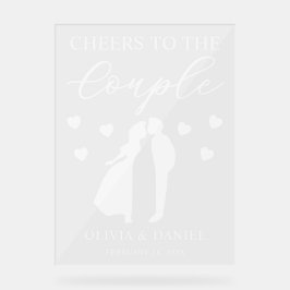 Cheers to the Couple Custom Wedding Acryl Bord
