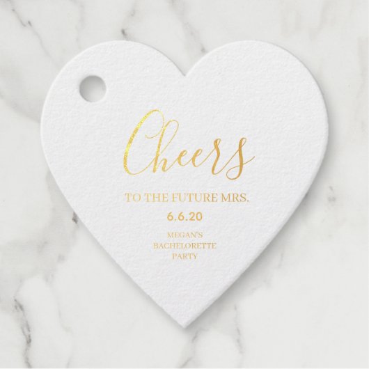 Cheers to The Future Mrs. Custom Bachelorette Bedankjes Labels (Voorkant)