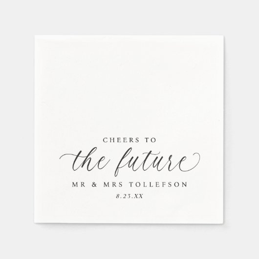 Cheers to the Future Wedding Engagement or Shower Servet (Voorkant)