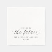 Cheers to the Future Wedding Engagement or Shower Servet (Voorkant)