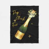 Cheers To The New Year 2026 Champagne Drinking Par Fleece Deken (Voorkant)