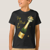 Cheers To The New Year 2026 Champagne Drinking Par T-shirt (Voorkant)