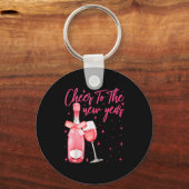 Cheers To The New Year 2026 Champagne New Years Ev Sleutelhanger (Voorkant)