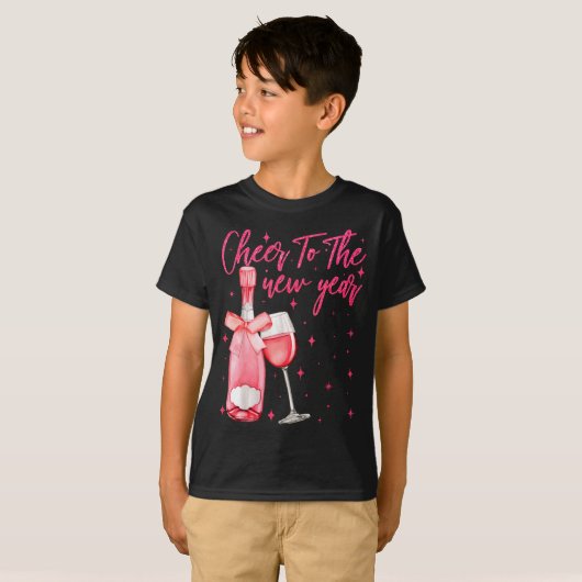 Cheers To The New Year 2026 Champagne New Years Ev T-shirt (Voorkant volledig)
