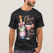 Cheers To The New Year 2026 Champagne New Years Ev T-shirt (Voorkant)