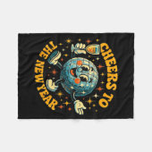 Cheers To The New Year 2026 Retro Party Gift  Fleece Deken (Voorkant (Horizontaal))