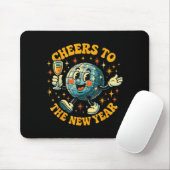 Cheers To The New Year 2026 Retro Party Gift  Muismat (Met muis)