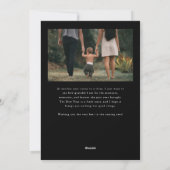 Cheers To The New Year Black Curved Frame Photo Feestdagenkaart (Achterkant)